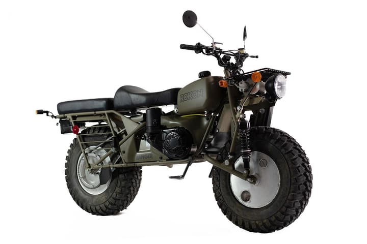 The Ranger is a 2-wheel drive motorcycle that can tow 2,000 lbs and climb 60-degree grade