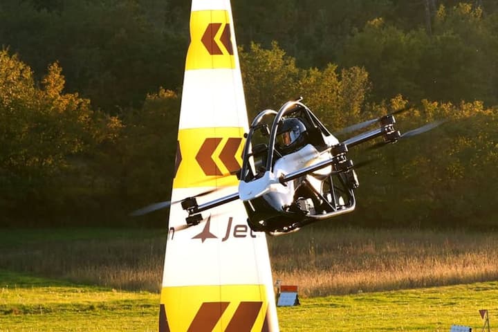 "More than just another eVTOL, the Jetson One is a revolutionary new breed of sports vehicles, delivering a unique flying experience," reads the press statement. "And now, we've taken the excitement up a notch by making it even more fun with the introduction of the Jetson Racing Pylons!"