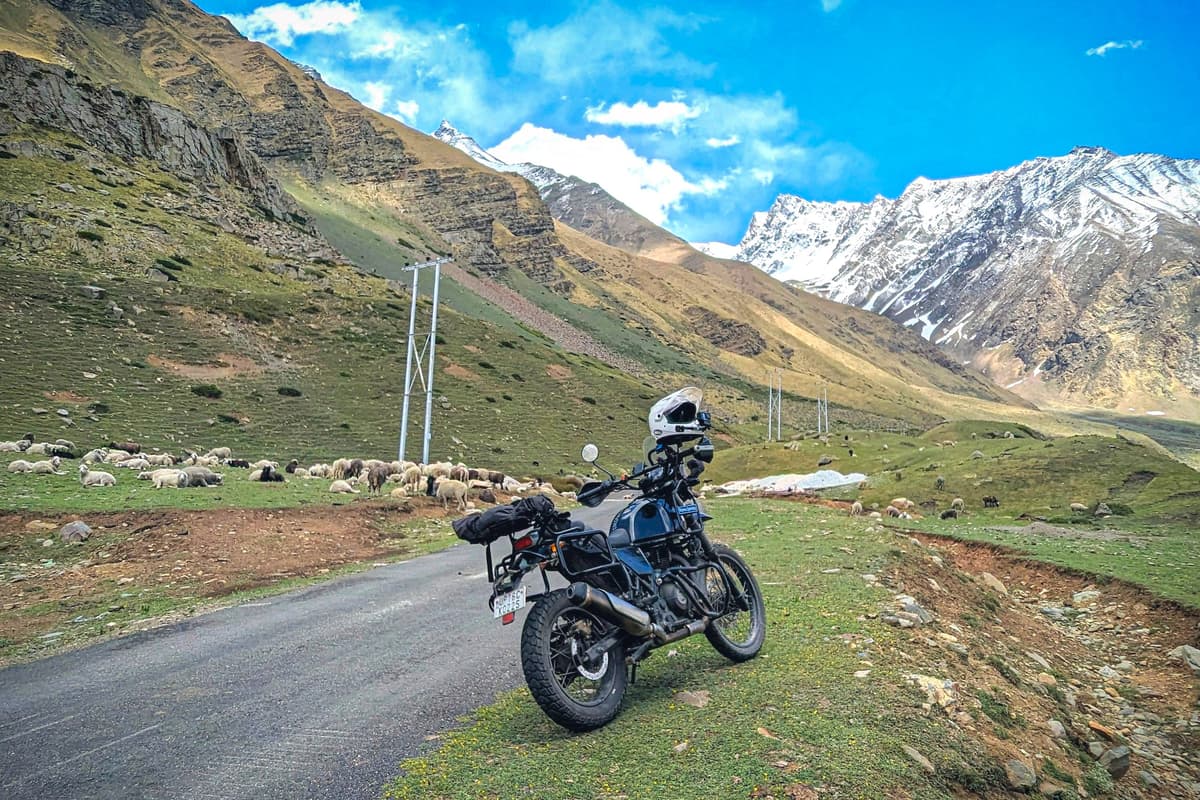 The Himalayas are the perfect playground for a motorcycle adventure