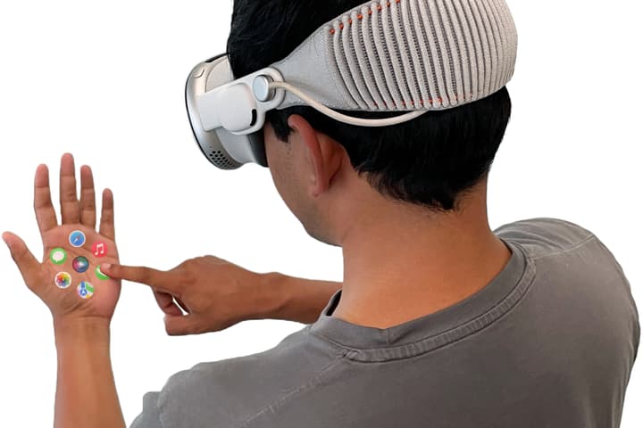 The EgoTouch system works with existing VR headsets, without any modifications